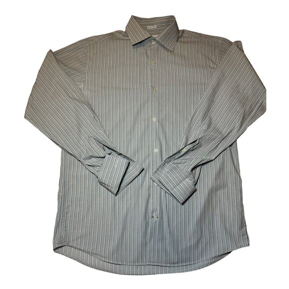Banana Republic Fitted Woven in Italy French Cuff Dress Shirt Mens 16-16.5 L - Picture 2 of 6
